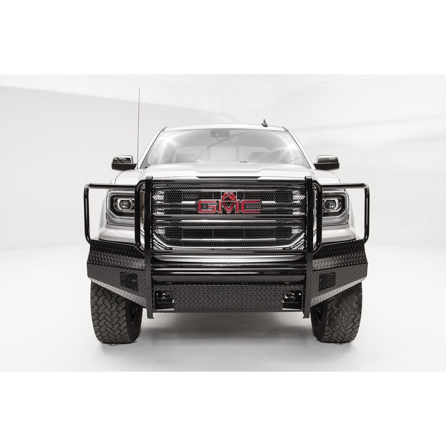 Fab Fours Black Steel Front Bumper 2 Stage Black Powder Coated w/Full Guard l GS16-K3960-1