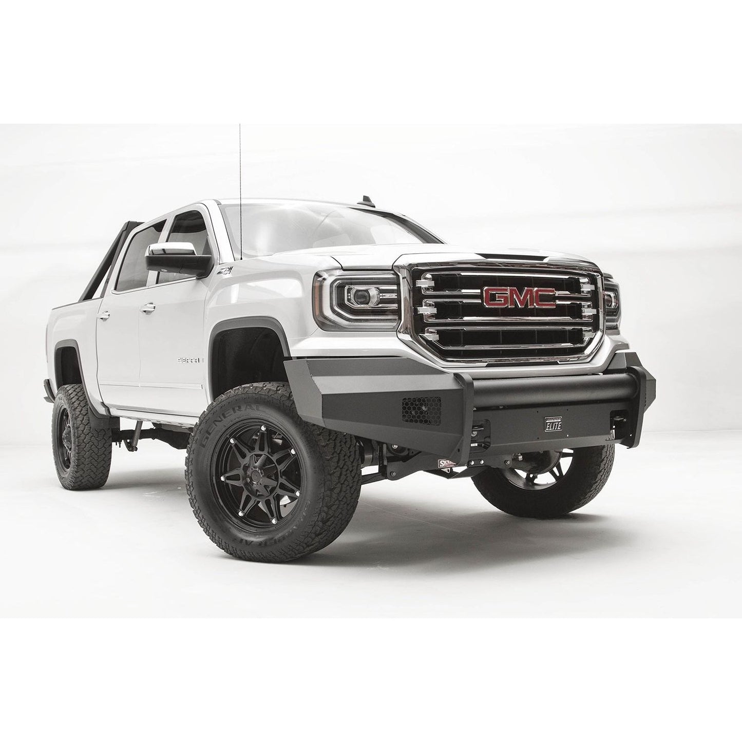 Fab Fours Elite Front Bumper 2 Stage Black Powder Coated w/No Guard l GS16-R3961-1