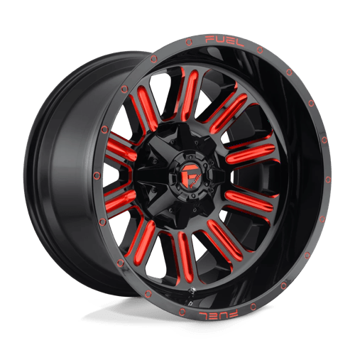 Fuel 1PC D621 HARDLINE GLOSS BLACK RED TINTED CLEAR
