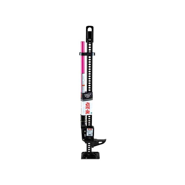 Hi-Lift Jack 48IN MATTE BLACK WITH PINK HANDLE & BLACK HANDLE KEEPER - (EXCLUSIVE SPECIAL) BC-484