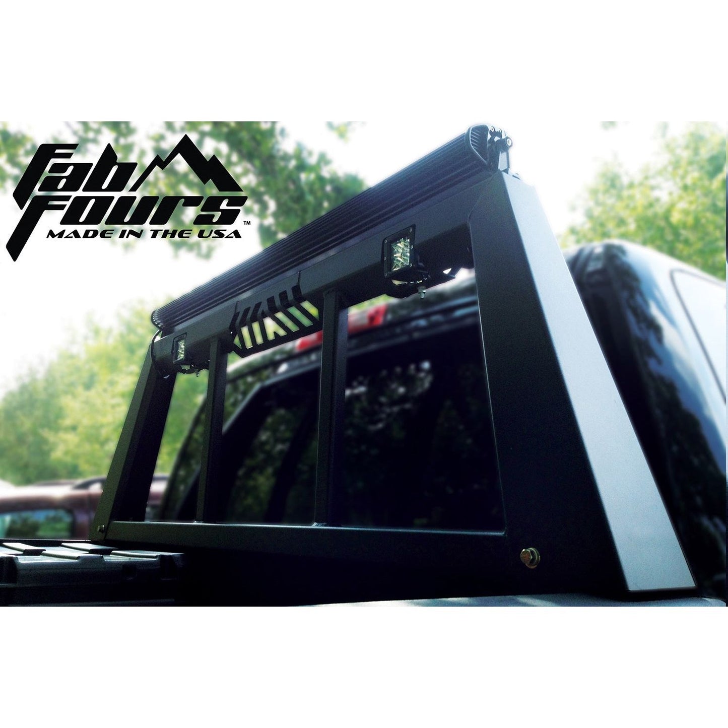 Fab Fours Headache Rack 2 Stage Black Powder Coated l HR2002-1