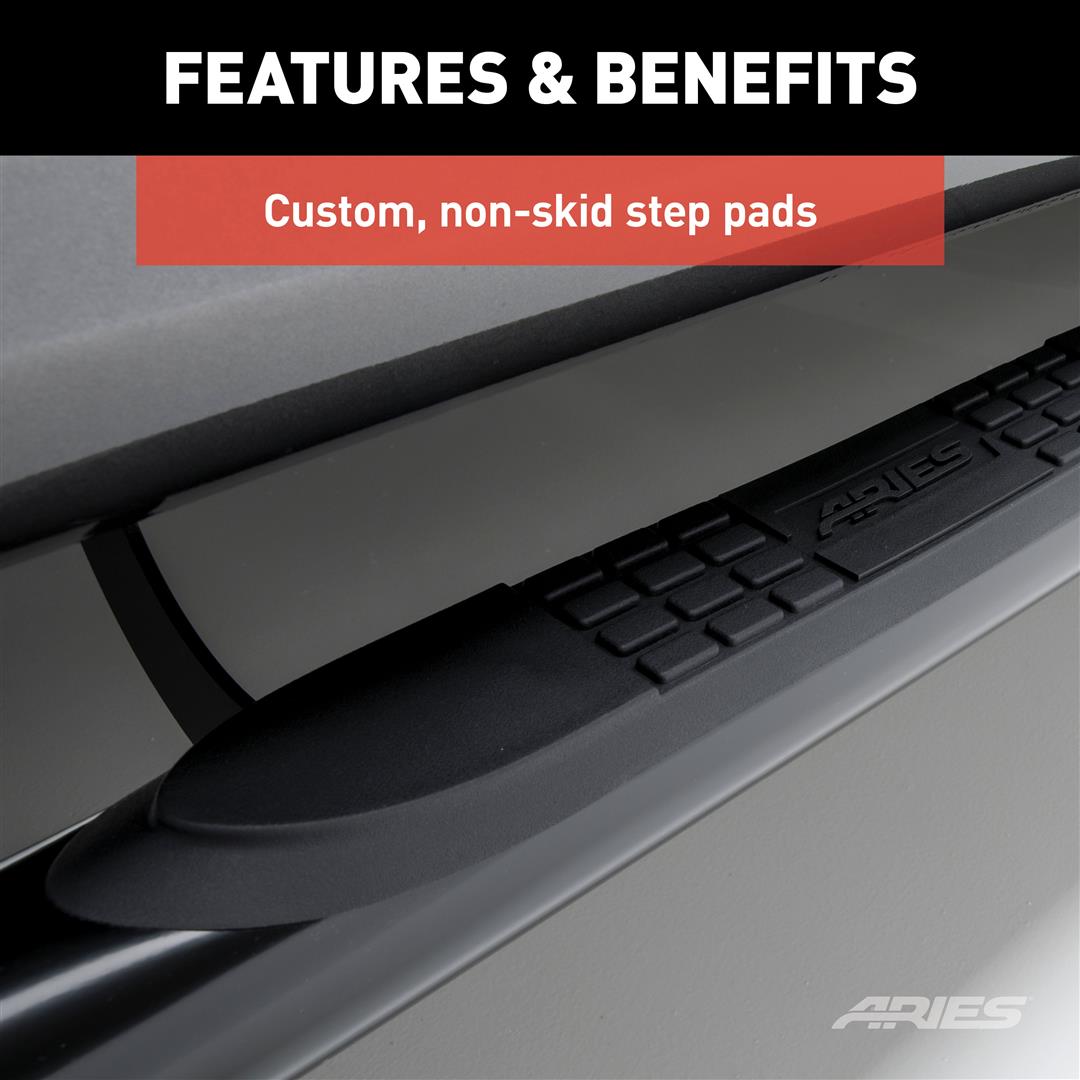 Aries Nerf Bar (Black) for 87-05 Wrangler YJ (WILL NOT WORK WITH CLADDING) 35600