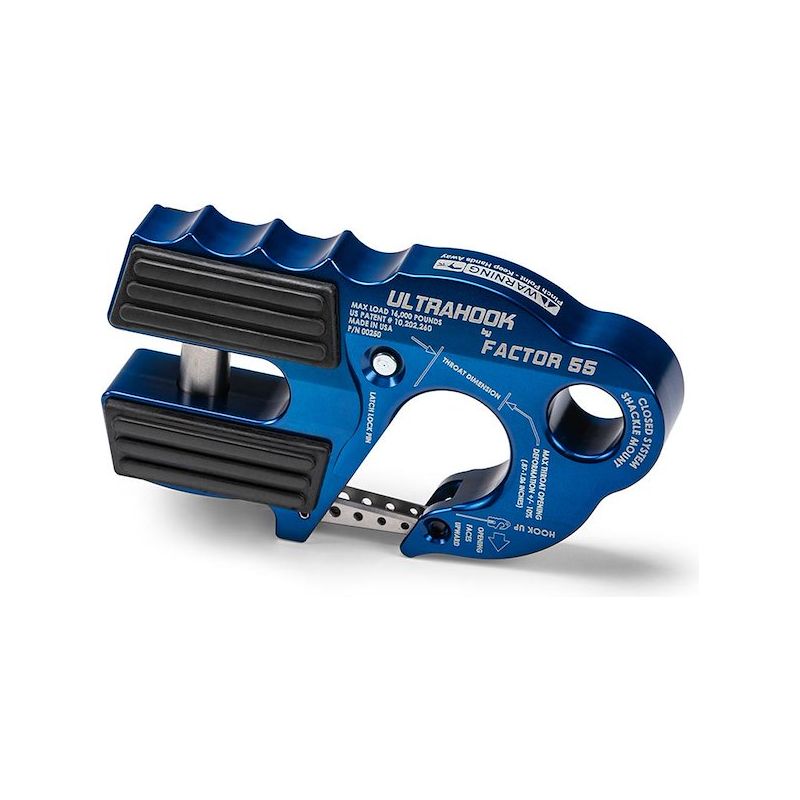 FACTOR 55 | UltraHook Closed System Winch Shackle Mount Blue Factor 55 | B200250-02-GGBW