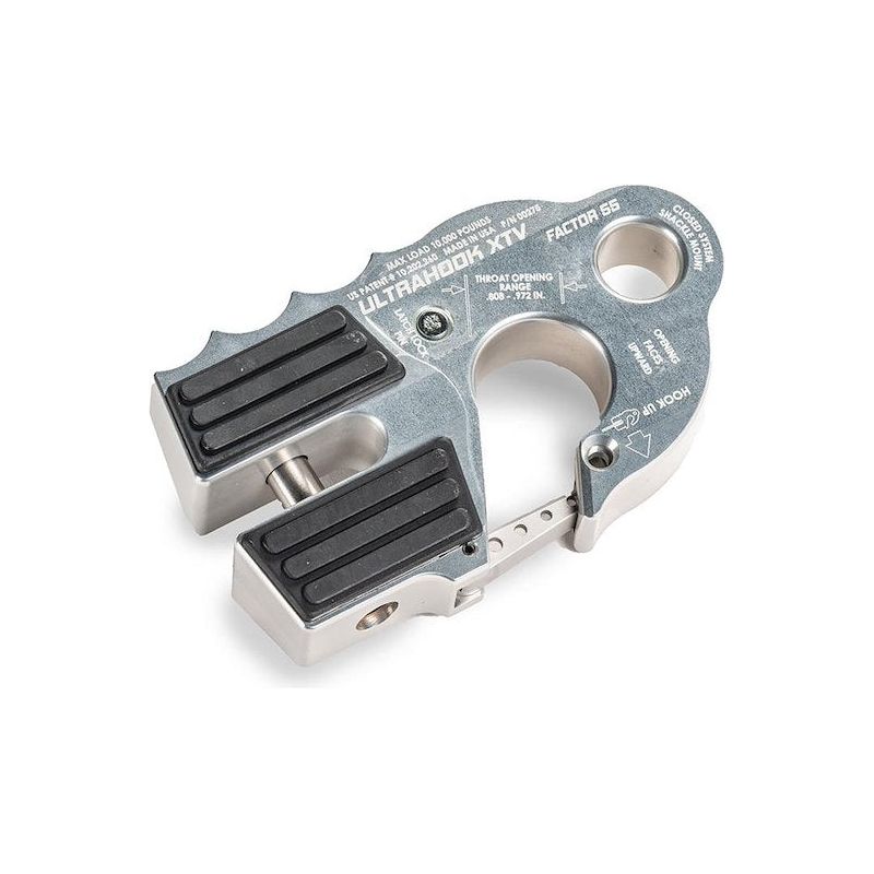 FACTOR 55 | UltraHook XTV Closed System Winch Shackle Mount Silver Factor 55 | B200275-05-GGBW