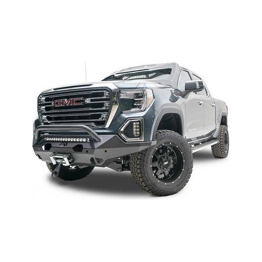 Fab Fours Matrix Front Bumper 2 Stage Black Powder Coat 7/8 in. D-Ring Mounts Pre-Runner Guard l GM15-X2852-1