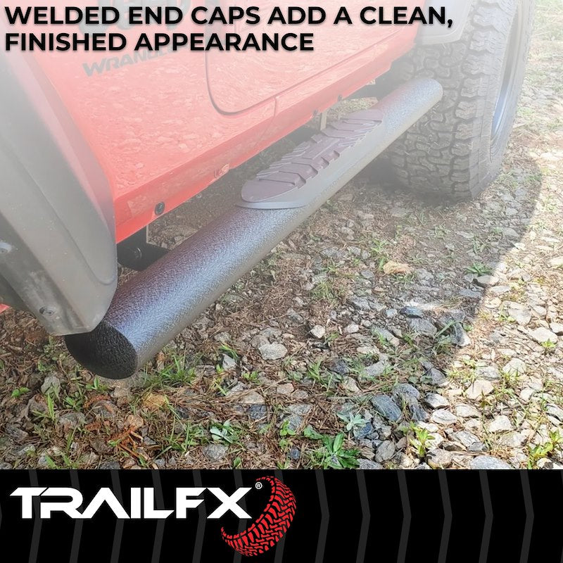 TrailFX | TFX 4" Oval Tube Side Steps 2024-2026 Toyota Tacoma Double Cab | A1559T