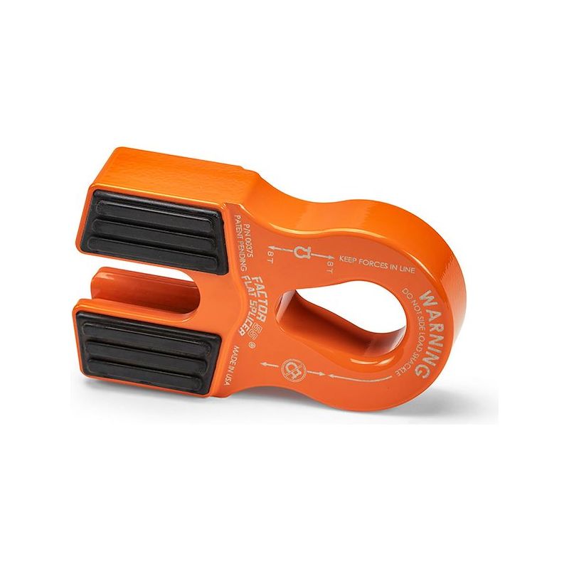 FACTOR 55 |  Flat Splicer Splice On Winch Synthetic Shackle Mount Orange Factor 55 | B200375-07-GGBW
