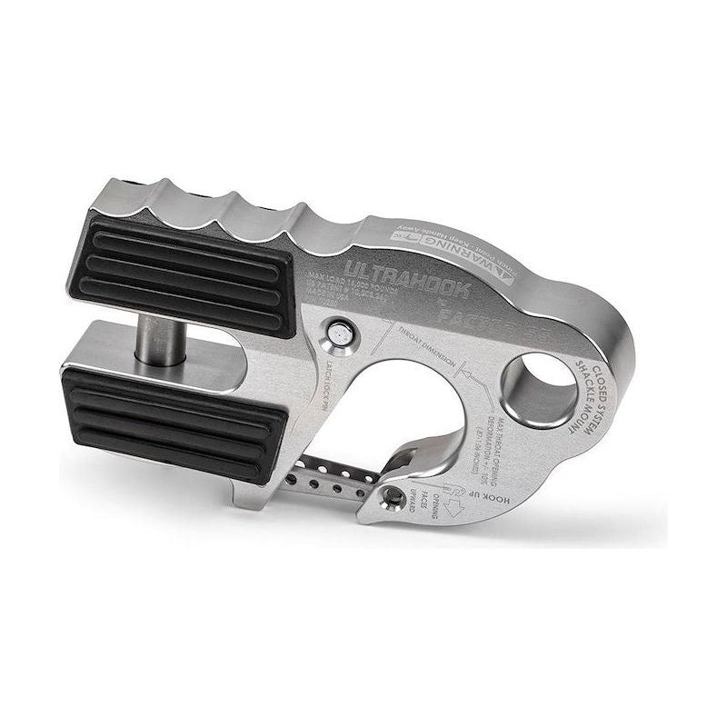 FACTOR 55 | UltraHook Closed System Winch Shackle Mount Silver Factor 55 | B200250-05-GGBW