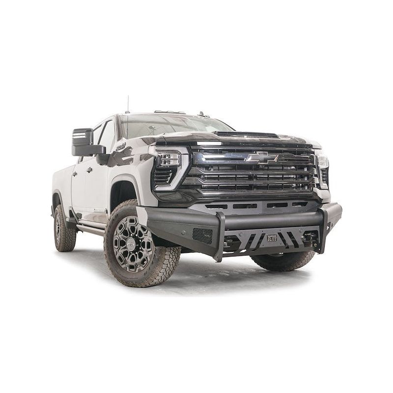 Fab Fours Elite Front Bumper Black Steel w/No Guard w/Tow Hooks l CH24-Q6161-1