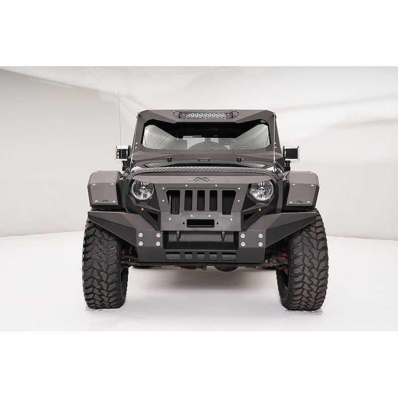Fab Fours Fender 2 Stage Black Powder Coated Rear Replacement l JK4000-1