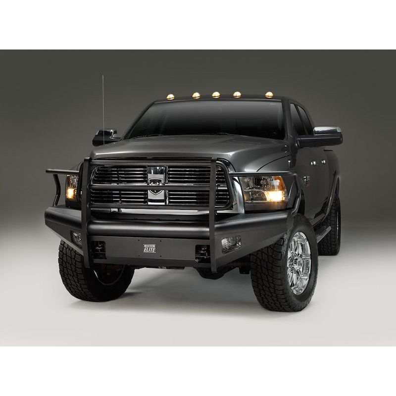 Fab Fours Elite Front Bumper 2 Stage Black Powder Coated w/o Grill Guard w/Tow Hooks l GS14-R3161-1