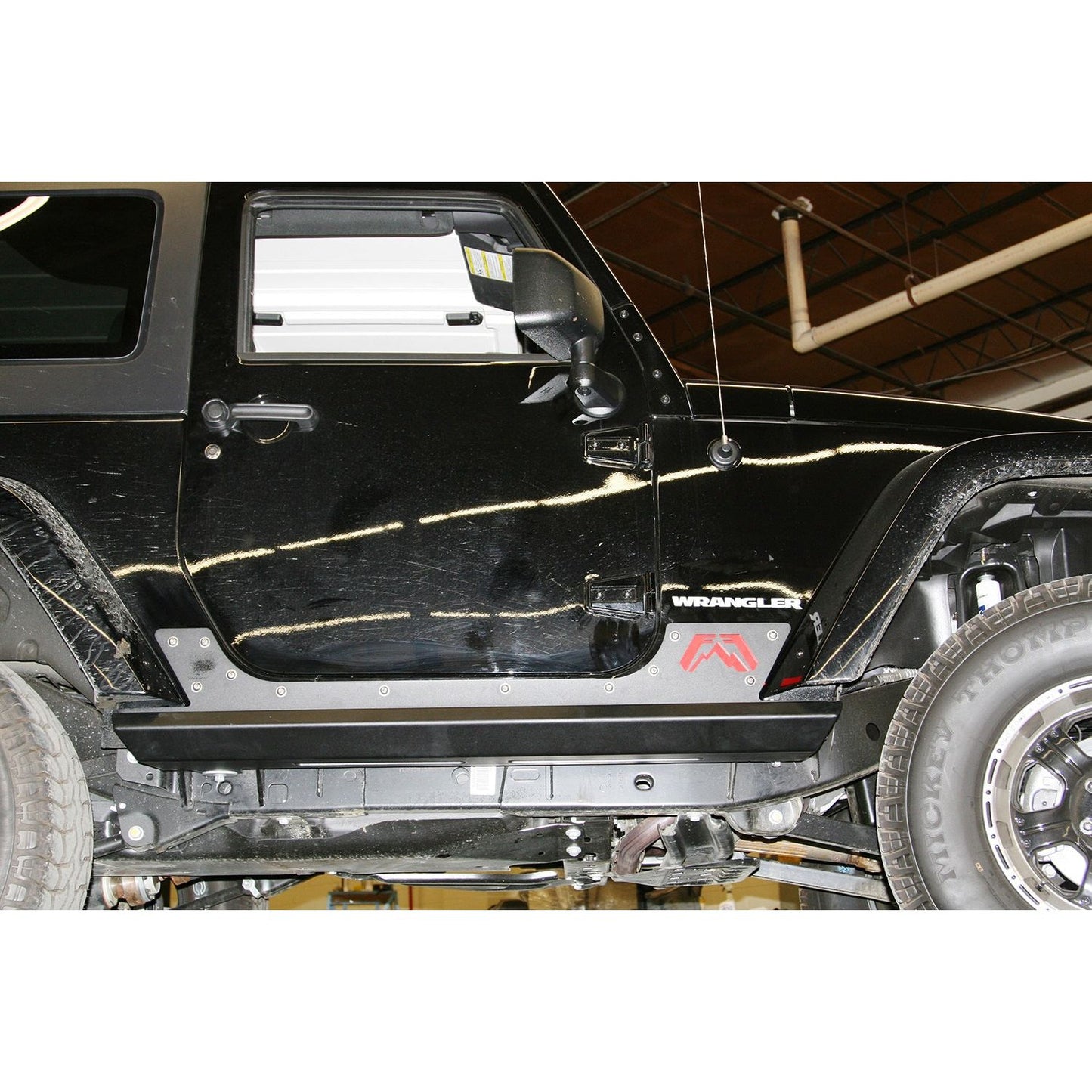 Fab Fours Rock Slider 2 Stage Black Powder Coated Matches Constant Radius Doubles As A Step l JK07-G1350-1