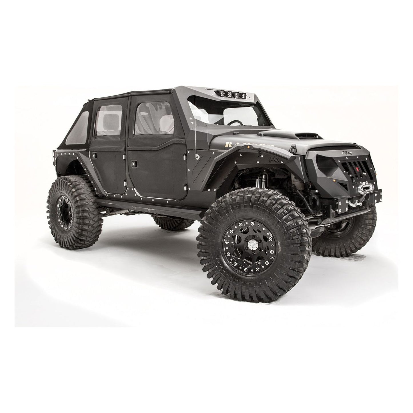 Fab Fours Fender Flare Front Pair Powdercoated l JK1003-1