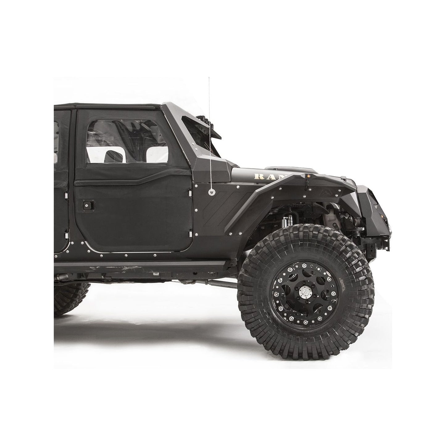 Fab Fours Fender Flare Front Pair Powdercoated l JK1003-1