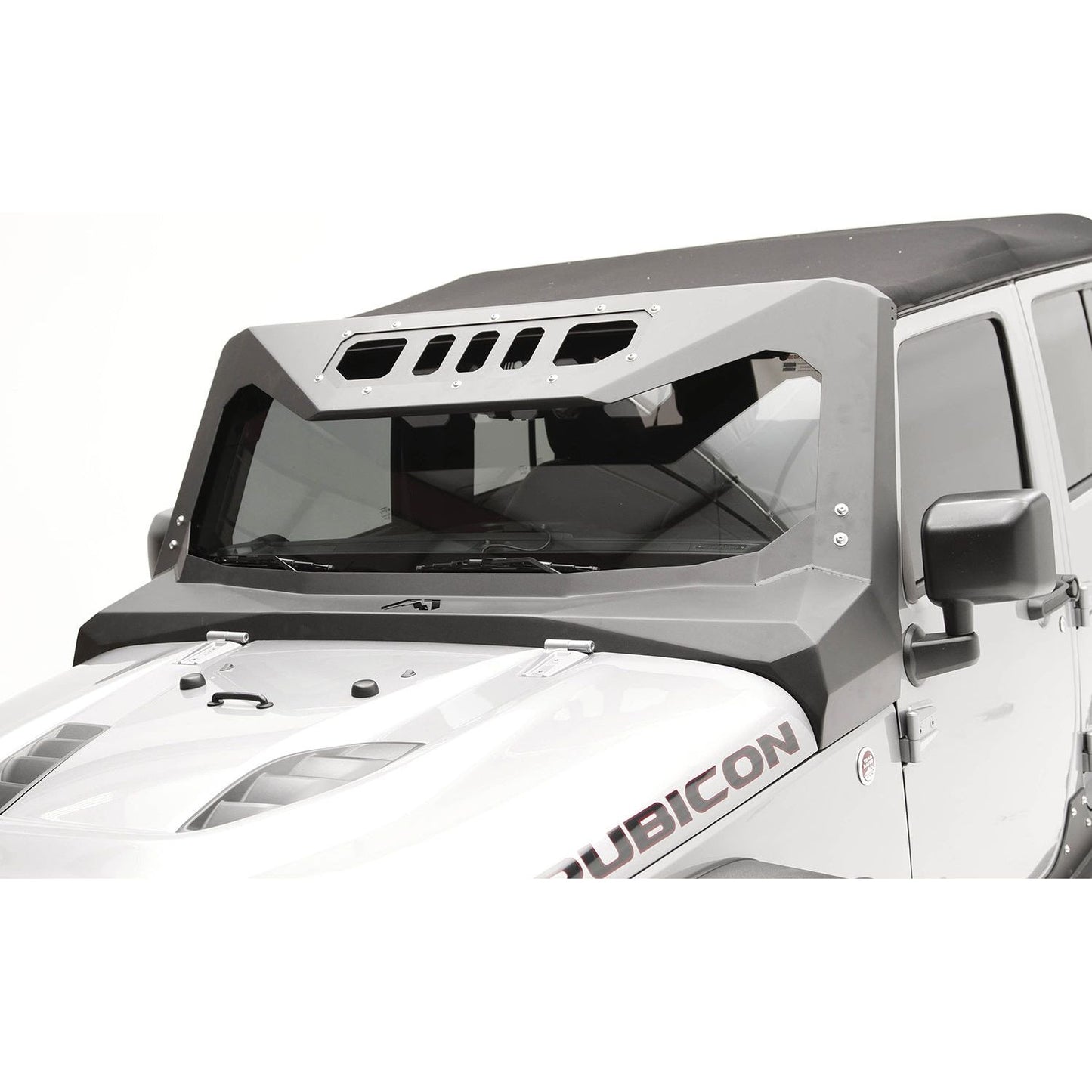 Fab Fours ViCowl Combines Roof Visor And Cowl 2 Stage Matte Black Powdercoat l JK3020-1