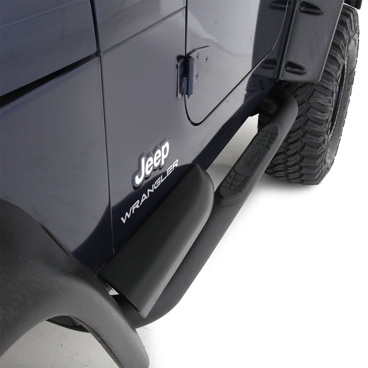 Smittybilt Sure Step Side Bar Black Texture Power Coat 3 in. No Drill Installation I JN460-S2T