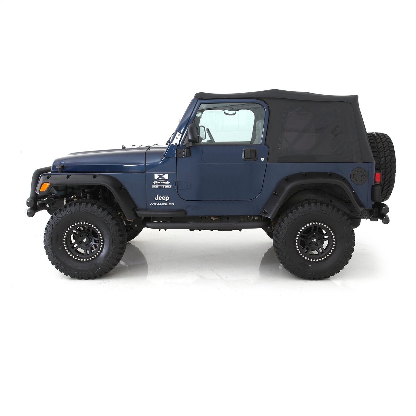 Smittybilt Sure Step Side Bar Black Texture Power Coat 3 in. No Drill Installation I JN460-S2T
