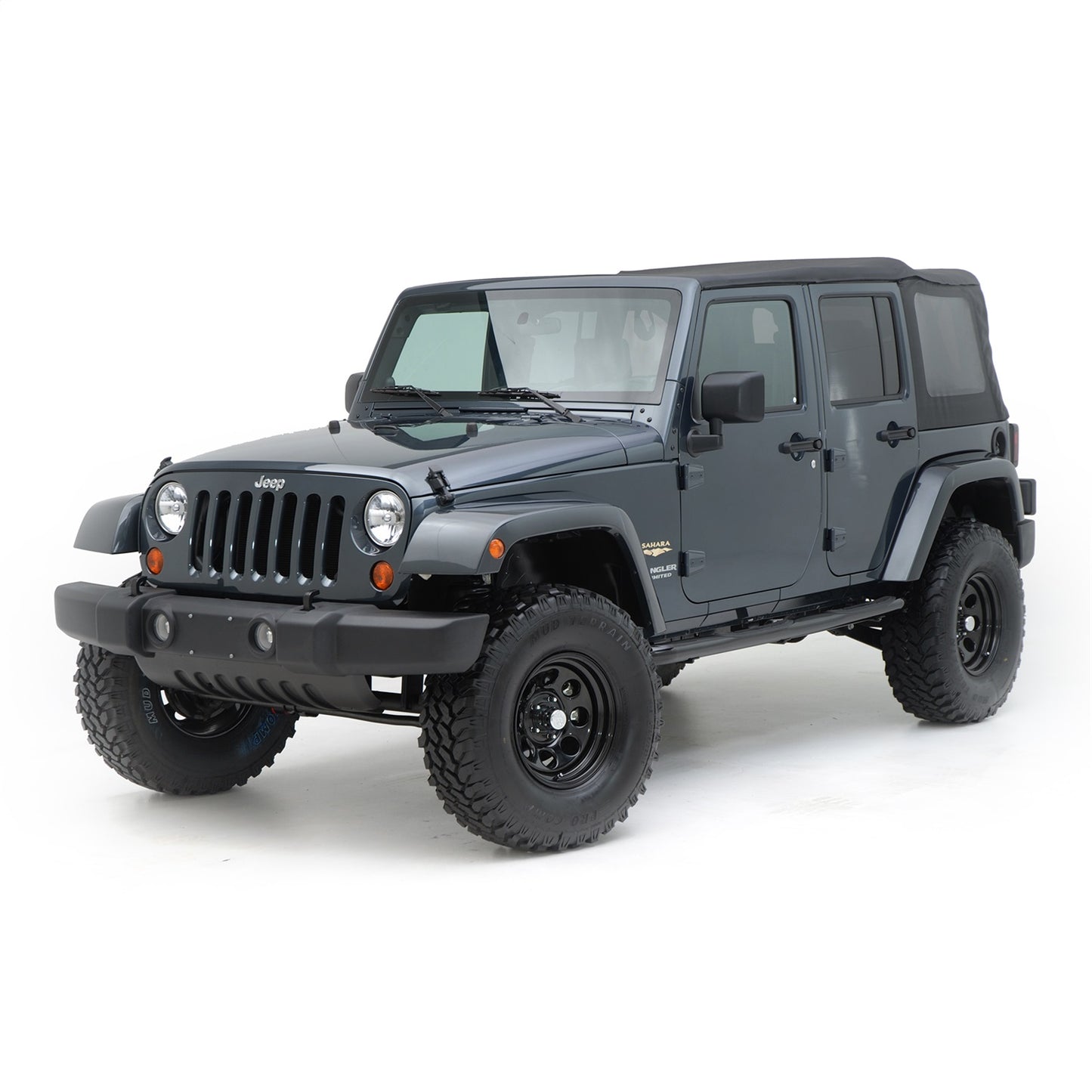 Smittybilt Sure Step Side Bar Black Powder Coat 3 in. No Drill Installation I JN49-S4B