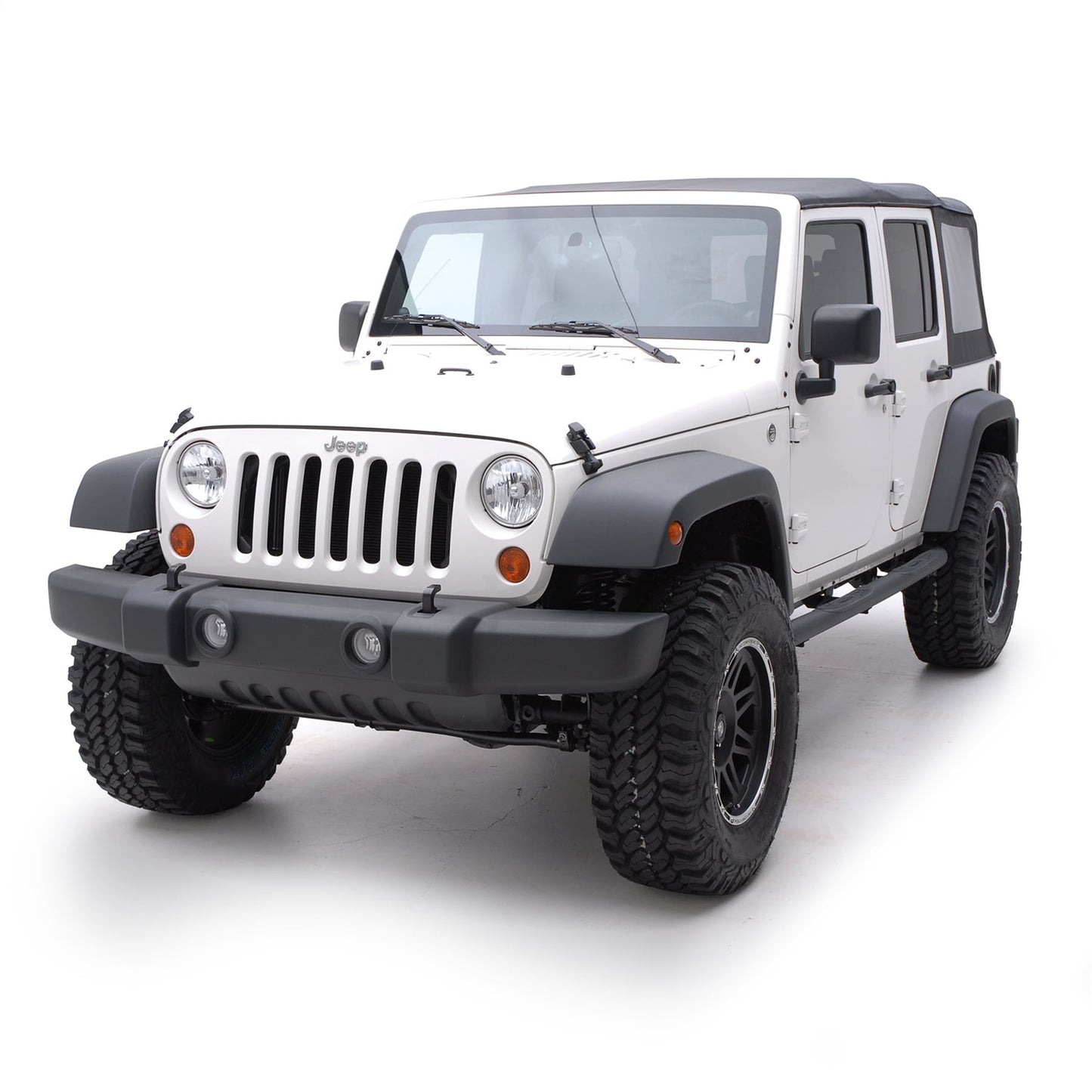 Smittybilt Sure Step Side Bar Black Texture Power Coat 3 in. No Drill Installation I JN49-S4T