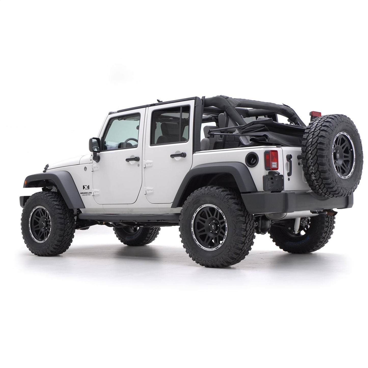 Smittybilt Sure Step Side Bar Black Texture Power Coat 3 in. No Drill Installation I JN49-S4T