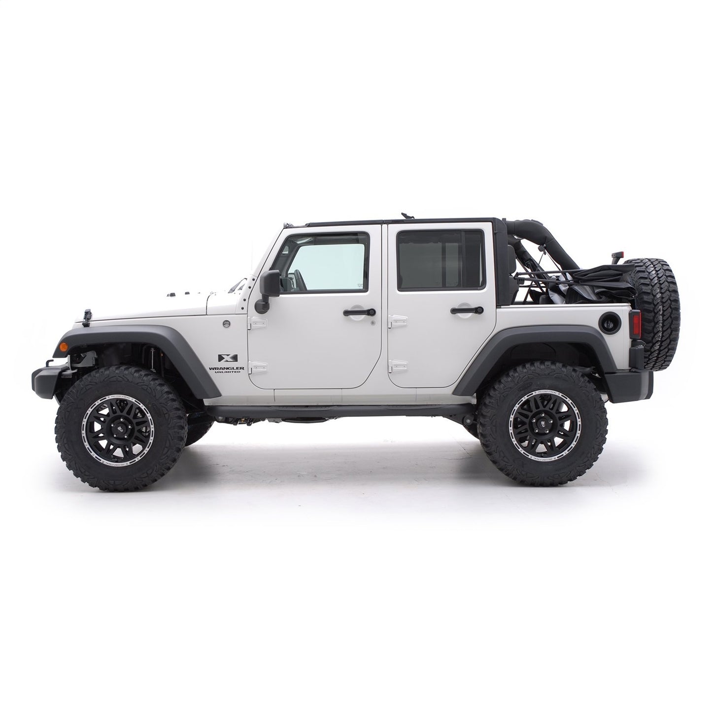 Smittybilt Sure Step Side Bar Black Texture Power Coat 3 in. No Drill Installation I JN49-S4T