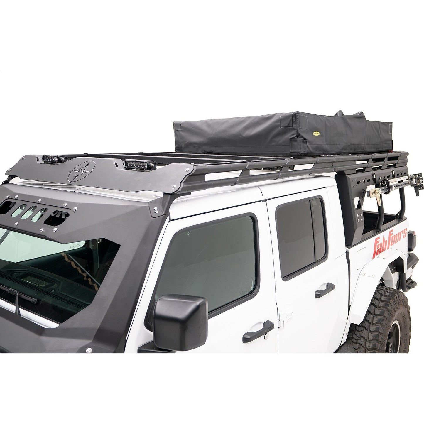 Fab Fours Overland Rack 2 Stage Black Powder Coat w/Overland Extension l JTOR-02-1