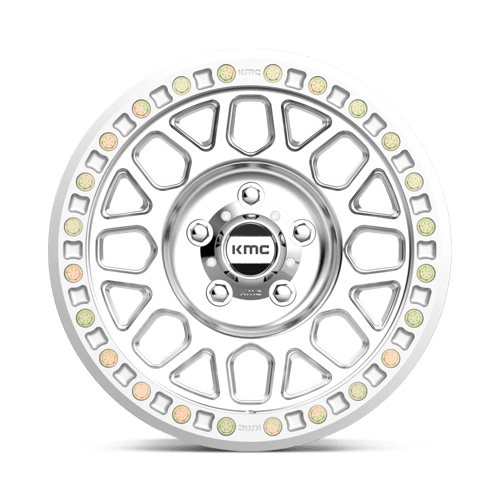 KMC KM234 GRENADE DESERT BEADLOCK Machined wheel showcasing rugged design for off-road vehicles.
