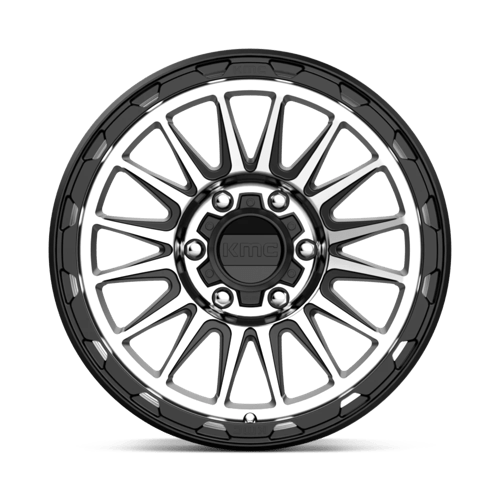 KMC KM542 IMPACT Satin Black Machined wheel featuring a modern design and sleek finish.