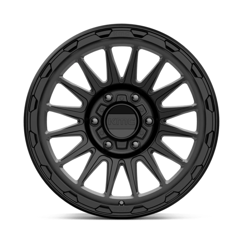 KMC KM542 IMPACT Satin Black wheel showcasing a bold and modern design for trucks and SUVs.