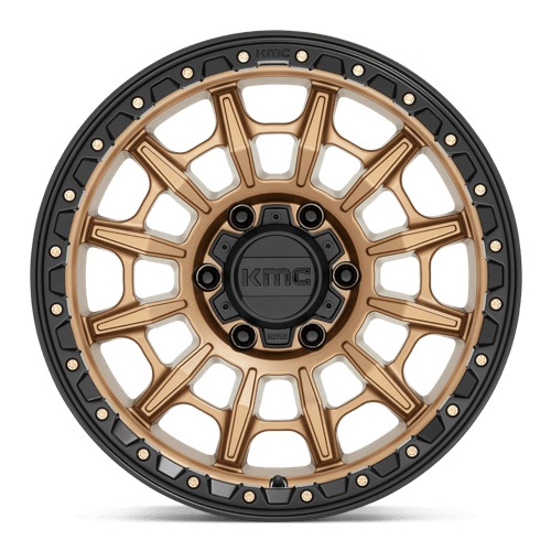 KMC KM547 CARNAGE Matte Bronze W/ Black Lip wheel featuring bold design and off-road durability.