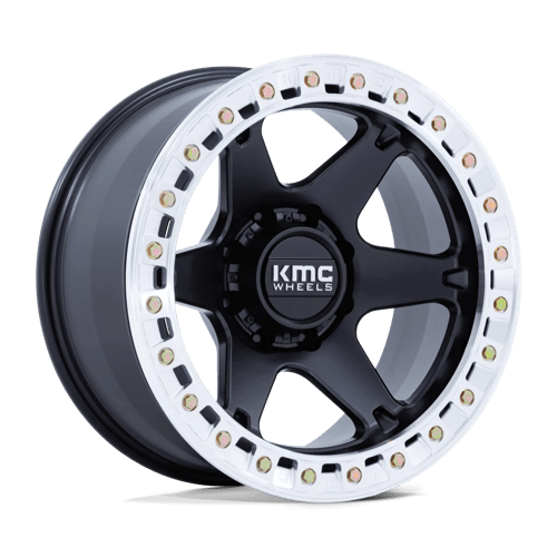 KMC KM238 VI BEADLOCK SATIN BLACK W/ MACHINED RING