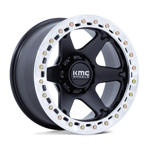 KMC KM238 VI BEADLOCK SATIN BLACK W/ MACHINED RING