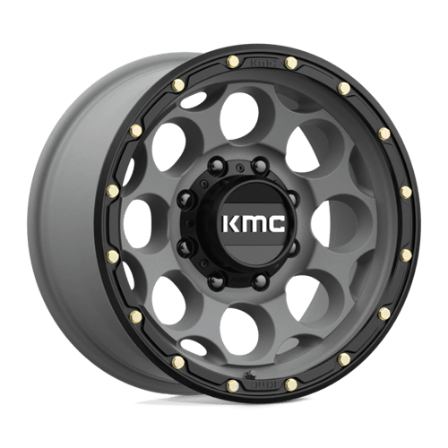 KMC KM541 DIRTY HARRY SATIN GRAY WITH BLACK LIP