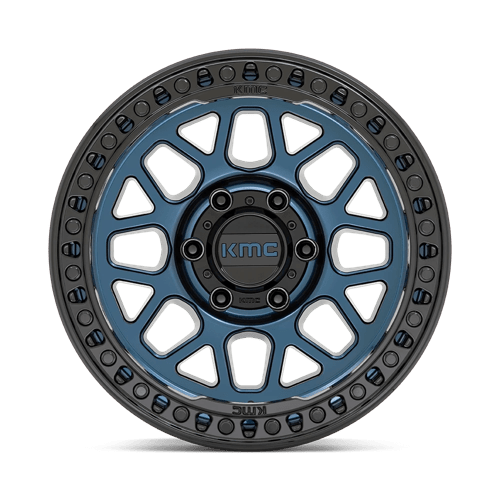 KMC KM549 GRS Midnight Blue W/ G-Black Lip wheel designed for off-road performance and rugged style.