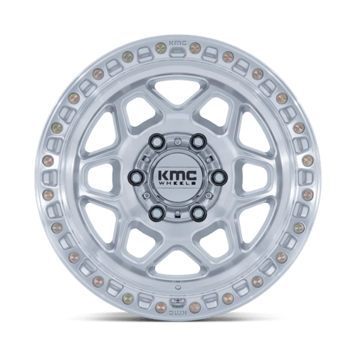 KMC KM553 TORX GLOSS SILVER W/ MACHINED FACE