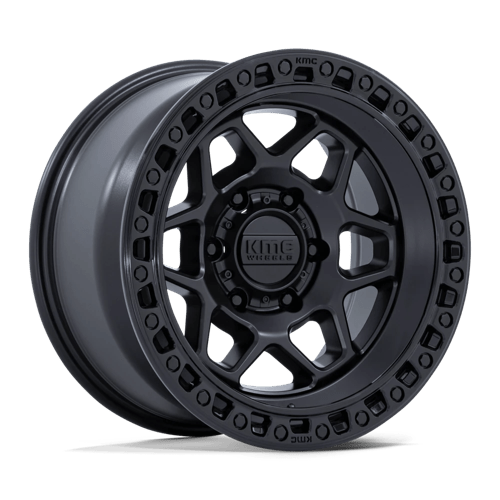 KMC KM553 TORX MATTE BLACK W/ GLOSS BLACK LIP