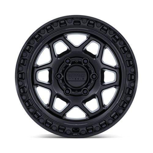 KMC KM553 TORX MATTE BLACK W/ GLOSS BLACK LIP