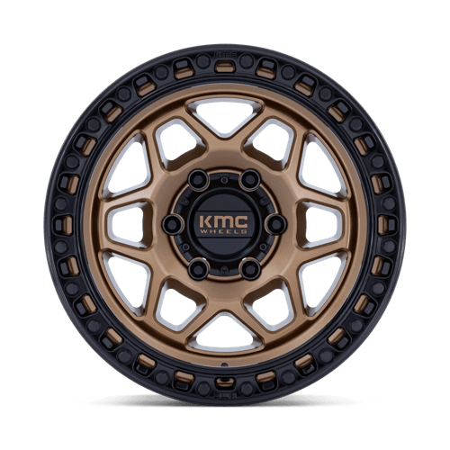 KMC KM553 TORX Matte Bronze W Gloss Black Lip wheel featuring bold design and rugged durability for off-road vehicles.