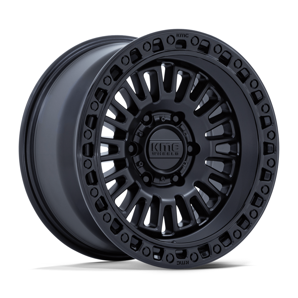KMC KM554 AZTEC MATTE BLACK W/ GLOSS BLACK LIP