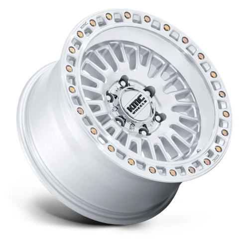 KMC KM554 AZTEC GLOSS SILVER W/ MACHINED FACE