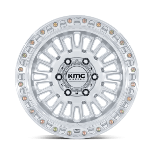 KMC KM554 AZTEC GLOSS SILVER W/ MACHINED FACE