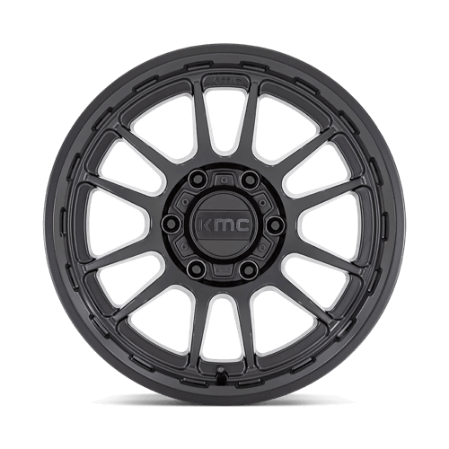KMC KM727 WRATH Satin Black wheel showcasing its aggressive design and durability perfect for trucks and SUVs.