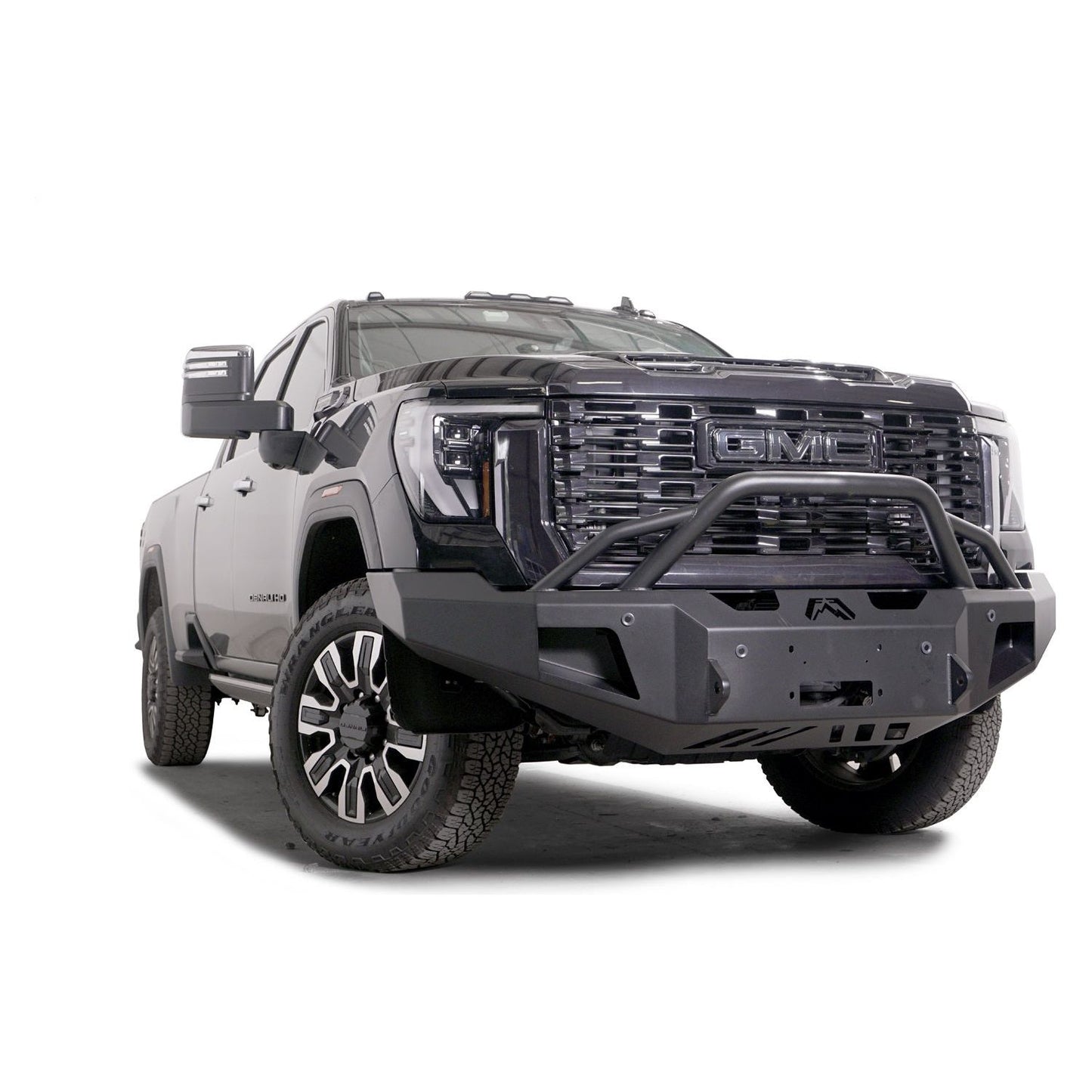Fab Fours Premium Winch Front Bumper w/ Pre-Runner Guard 2 Stage Black Powder Coat w/ Sensor l GM24-A6252-1
