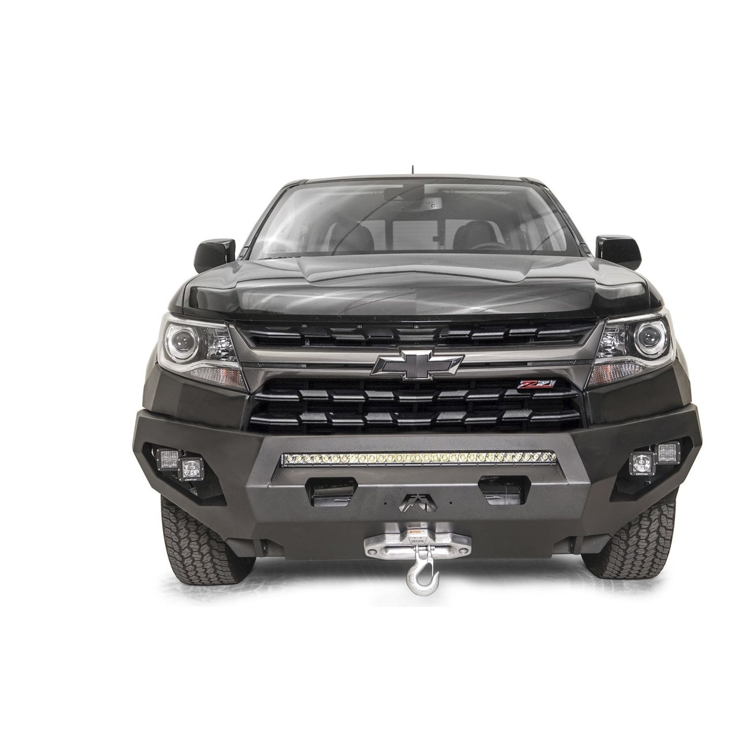 Fab Fours Matrix Front Bumper No Guard Black Powder Coat 131 lbs. Weight 15 in. Height 74 in. Width 25.5 in. Depth l CC21-X5151-1