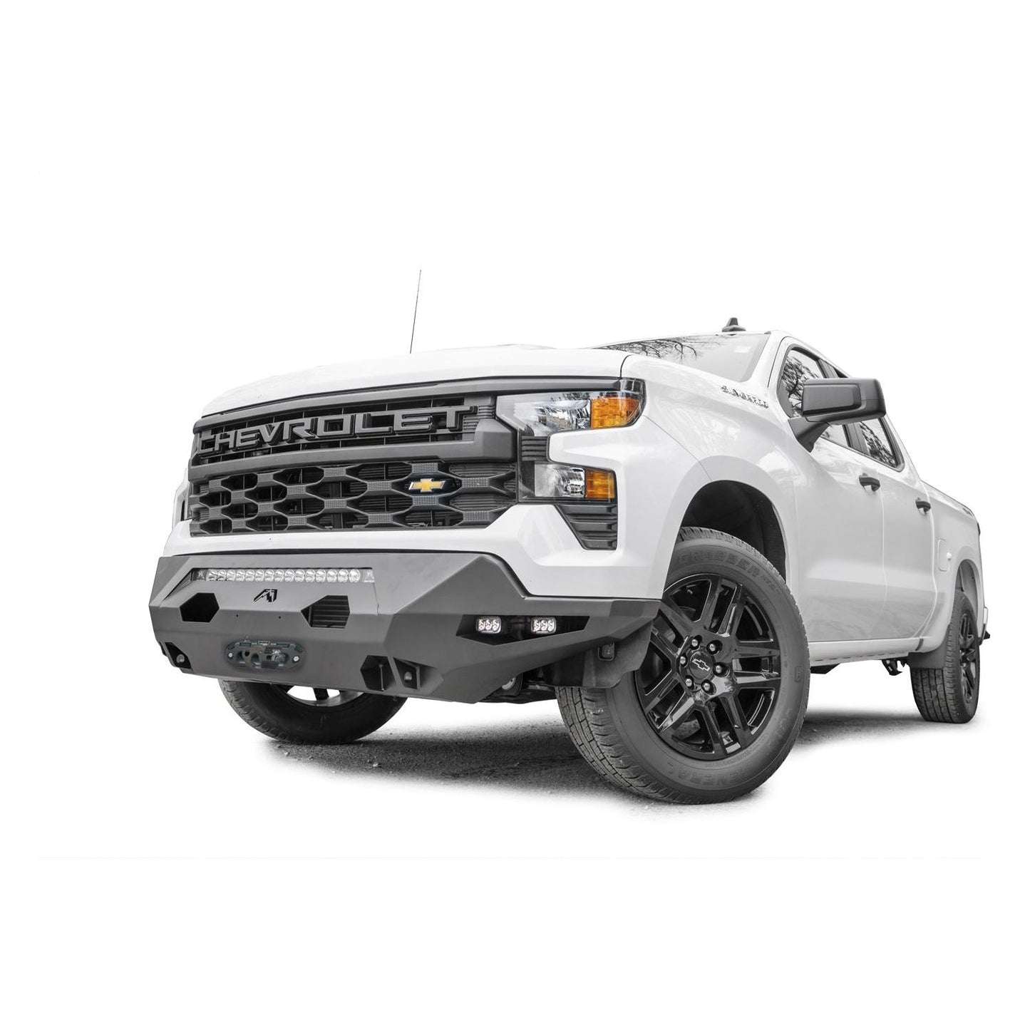Fab Fours Matrix Front Bumper w/No Guard Black For Mount LED Cube Lights D-Ring Mounts l CS22-X5661-1