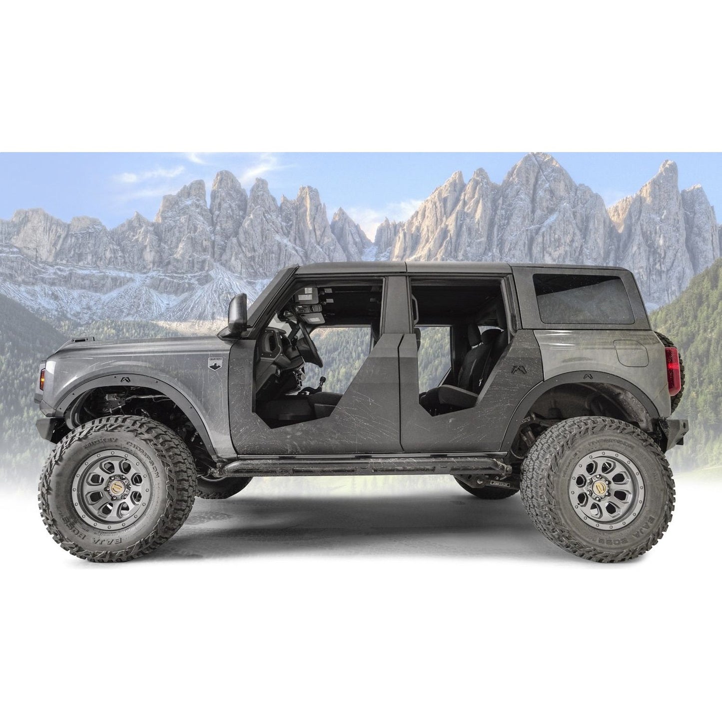 Fab Fours Fender Flare Delete Matte Black Powder Coat l FB2002-1