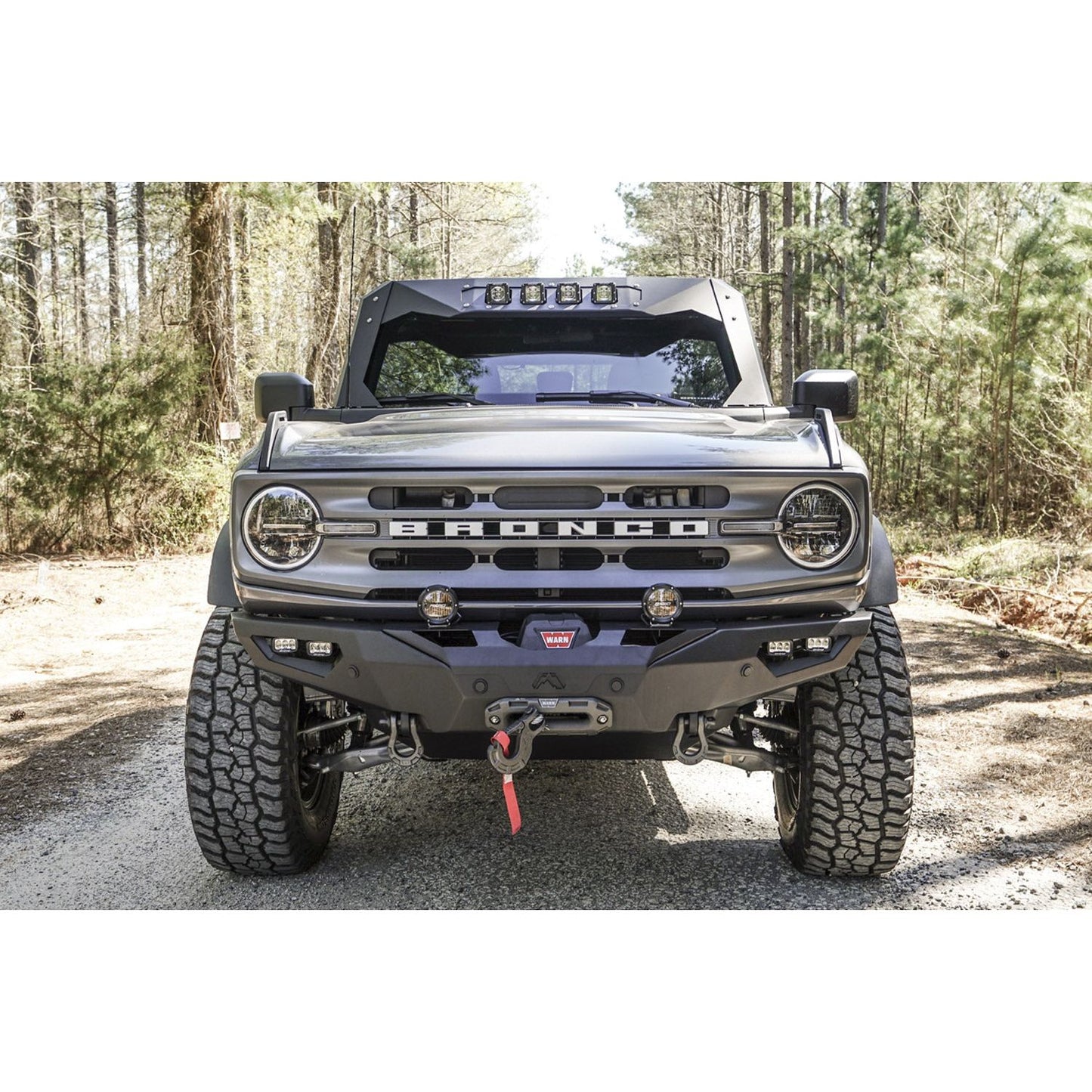 Fab Fours Lifestyle Winch Front Bumper 2 Stage Black Powder Coated w/No Guard l FB21-F5251-1