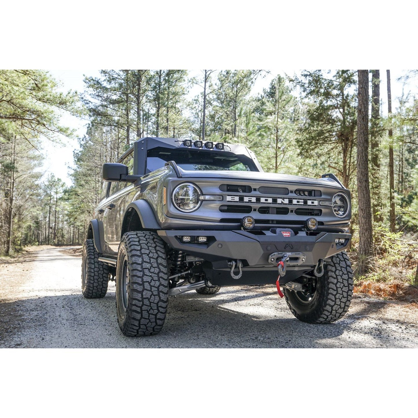 Fab Fours Lifestyle Winch Front Bumper 2 Stage Black Powder Coated w/No Guard l FB21-F5251-1