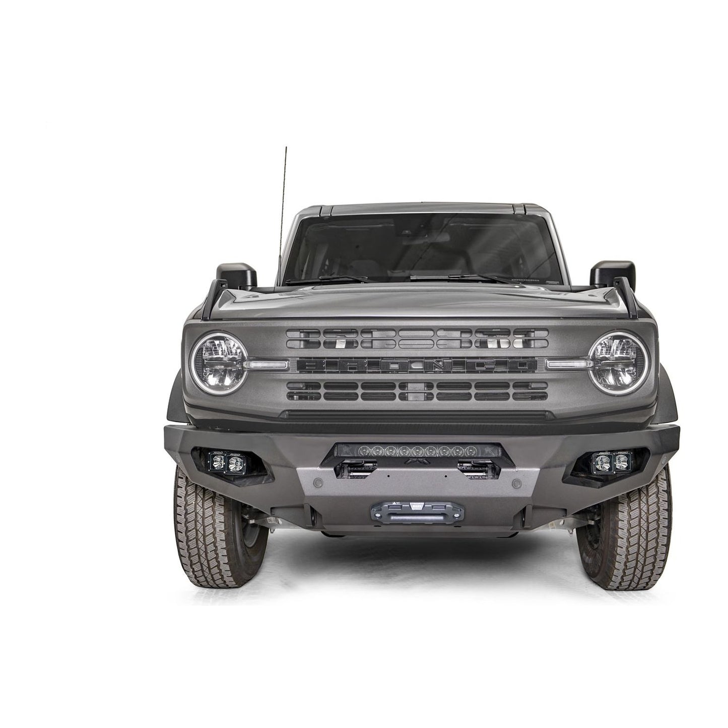 Fab Fours Matrix Front Bumper w/No Guard 2 Stage Matte Black Powder Coat l FB21-X5251-1