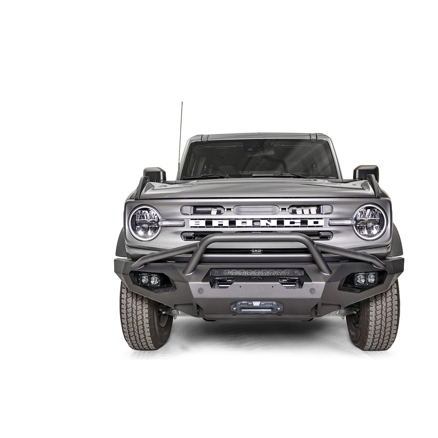 Fab Fours Matrix Front Bumper w/Pre-Runner Guard 2 Stage Matte Black Powder Coat l FB21-X5252-1